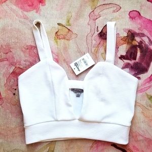 Crop Top-White-New Condition